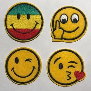Emoji iron on patches